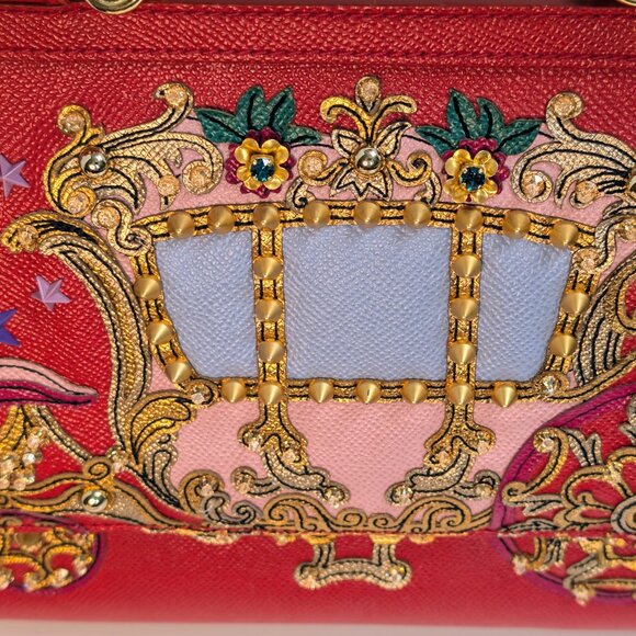 Dolce & Gabbana Sicily Medium Embellished Dauphine Leather bag - Picture 6 of 6